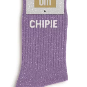 Chaussettes à paillettes Chipie violette.