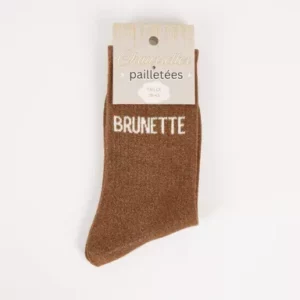 chaussette à paillettes Brunette