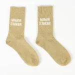 Chaussettes à paillettes Maman d'Amour.
