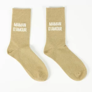 Chaussettes à paillettes Maman d'Amour.