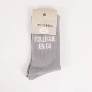 Chaussettes à paillettes Collègue en Or